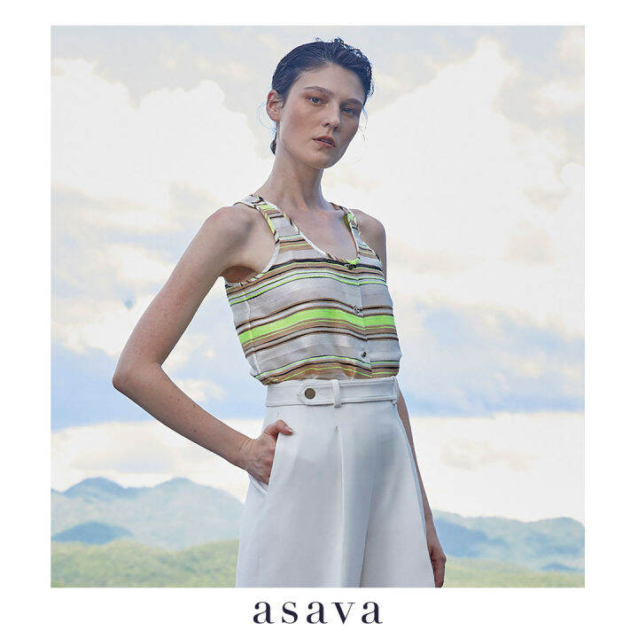 asava-aw21-multi-stripes-tank-top-เสื้อผู้หญิง-อาซาว่า-คอกลม-แขนกุด