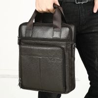 MEIGARDASS Genuine Leather Business Briefcase Men Travel Shoulder Messenger Bags Male Document Handbags Laptop Computer Bag