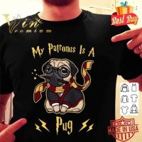 Harry-Potter-My-Patronus-is-a-Pug dog T-shirt fashion popular 100% cotton T-shirt labor day gift boyfriend gift