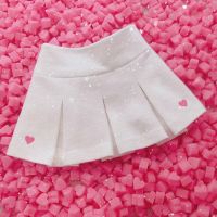 ☜♀﹉ Koren Fashion High Waist Women Skirt Cute Embroidery Pleated Short Elastic Waist Mini Skirts Japanese Style Sweet A-Line Skirt