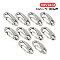 （AT）10PcsShape SpringHooks Marine 316มัลติฟังก์ชั่เดินป่าแคมป์ปิ้งเข็มขัด Carabiner Quick Release Hook