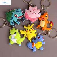 LOUISIS เครื่องรางรถชาร์แมนเดอร์จิกลิปปัตฟ์พวงกุญแจโปเกมอน Bulbasaur Squirtle จี้โปเกมอนพวงกุญแจ