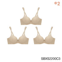 ( Set 3 ชิ้น )Sabina เสื้อชั้นใน มีโครง รุ่น Sixnature รหัส SBXS2200 สีเนื้อเข้ม