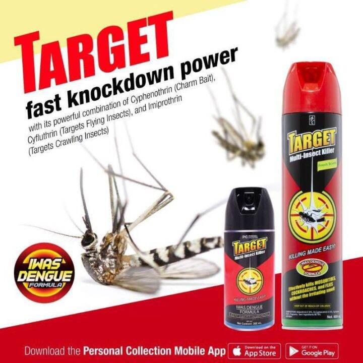 Target Multi Insect Killer spray (Iwas dengue formula) fresh scent ...