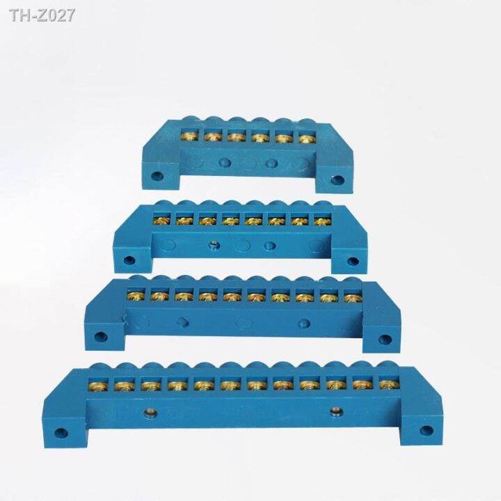4/6/8/10/12 Positions Terminal Block Connector Strip Brass Ground