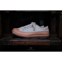 Moonlife Denim sneaker - Denim &amp; Vegetable tanned leather  รองเท้าหนังวัวฟอกฝาดสลับผ้าดิบ