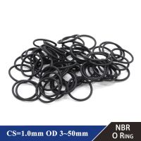 【CW】 50/100Pcs NBR O Ring Gasket Thickness CS 1.0mm OD 3 50mm Nitrile Rubber Round O Type Corrosion Oil Resist Sealing Washer Black