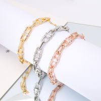 TIRIM Womens accessories Cubic Zircon Link Chain celet for Women 18.5cm Fashionable Hand Jewelry Accessories Hip Hop Party