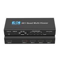 Multiviewer Switch 4X1 HDMI-Compatible Quad Seamless Switcher 4 In 1 Out Support 4K 30Hz For PS4 Camera Computer To TV Monitor