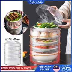 1layer square Premium Stackable Food Cover Tudung Saji Thermal Food Cover  Dining Table Leftovers Storage Household Winter Cover Dish Artifact Food  Thick Thermal Insulation