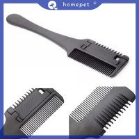 ? Homepet Double sides ผมมีดโกนหวีตัดผมบางตัด Trimmer กับใบมีด