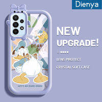 Dienya เคสสำหรับ Samsung A23 A23 5G M23 5G F23 5G A30 A50s A30s A20 M10s ลายการ์ตูนรูปเป็ดปลอกรูปแบบนิ่มกันกระแทกกันรอยขีดข่วนเคสโทรศัพท์โปร่งใส TPU ซิลิกาเจลป้องกันการตกฝาครอบป้องกันเลนส์กล้องถ่ายรูป