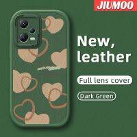 JIUMOO เคสสำหรับ Redmi Note 12เคสกระแสแฟชั่นแบรนด์สวยลายรักบางนุ่มหนังเคสโทรศัพท์สีซิลิกาเจลป้องกันเลนส์จากเคสกันกระแทก