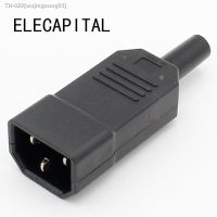 ✢❀ 10pcs New Wholesale Price 10A 250V Black IEC C13 Male Plug Rewirable Power Connector 3 pin ac Socket