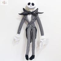 HJDJ 50ซม. ค่ะ ตุ๊กตา JACK skellington หัวเล็กๆ แจ็คกำมะหยี่ ตุ๊กตาโครงกระดูกตุ๊กตา แจ็คตกแต่ง ฟองน้ำเสริมฟองน้ำ คริสมาสต์