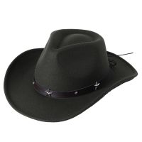 Womens Mens Western Felt Cowboy Cowgirl-Hat Classic Outdoor Fedora Hats with Buckle Belt כובע חורף לנשים chapéu vaquejada