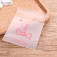 FENGRISE Cookie Candy Bag Birthday Party Gift Bag Wrapping Wedding Favors Plastic Gift Box Wedding Decor For Unicorn Party Gift Wrapping  Bags