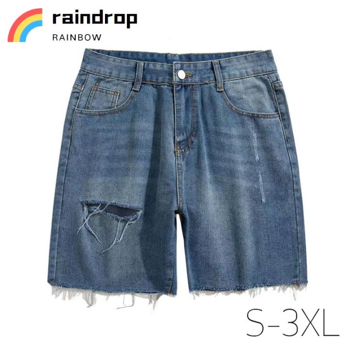 กางเกงยีนส์ขาสั้น-กางเกง-วินเทจ-กางเกง-ผู้ชาย-กางเกงยีนส์ชาย-raindrop-ราคาดีพร้อมส่ง