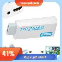 HONEYDEWD จอแสดงผลของจอภาพ พีซีเอชดีทีวี เสียง3.5มม. ที่ WII2HDMI สายเคเบิลเอาต์พุต Full HD ตัวแปลง Wii เป็น HDMI ตัวแปลงที่รองรับ Wii เป็น HDMI