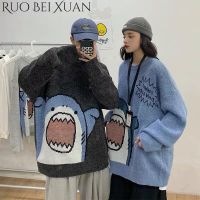 เสื้อสเวตเตอร์เสื้อสวมหัวลายการ์ตูน Ruo Bei Xuan ฤดูใบไม้ร่วงและฤดูหนาวเสื้อถักส่วนล่างคอกลม