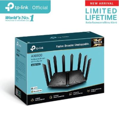 TP-Link Archer AX90 เราเตอร์ AX6600 Tri-Band Gigabit เราเตอร์ Wi-Fi 6 เทคโนโลยี Beamforming พร้อม 8 เสาสัญญาณคุณภาพสูง