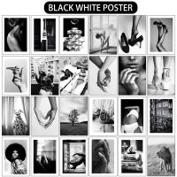 Nordic Black And White Poster Canvas Painting Sexy Fashion Women Wall Art Photography Prints Abstract Wall Decor Living Room