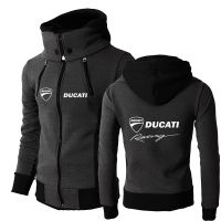 2021 Ducati Men Hoodies Jacket Spring Drawstring Zipper Sweatshirt Long Sleeve Pocket Handsome Print Pullover Autumn Coat Tops