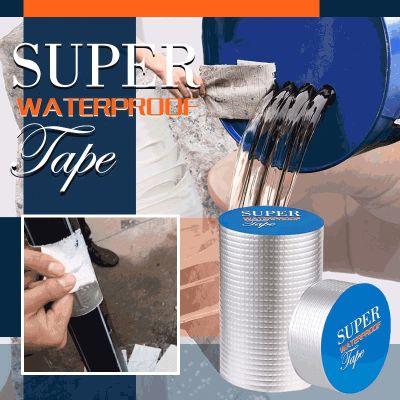 ♨ Waterproof Tape High Temperature Resistance Sealing Aluminum Foil Butyl Self-adhesive Tape Pipe Roof Mending Leak Repair Tape