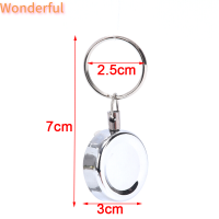 ?【Lowest price】Wonderful Heavy Duty Retractable Key Reel recoil สายไฟพวงกุญแจดึงโซ่คลิปใหม่