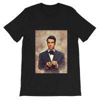 พิมพ์ลายวินเทจเสื้อยืดคอกลม แขนสั้น ผ้าฝ้าย พิมพ์ลายภาพยนตร์ Montgomery Clift Hollywood Legend Portrait Actor สําหรับผู้  O6JK