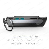 USB C HUB 3.0 87W PD HDMI-Compatible Converter Type C 90องศามัลติฟังก์ชั่นตัวแปลงคลิปด้านข้างสำหรับ Ipad Macbook Pro