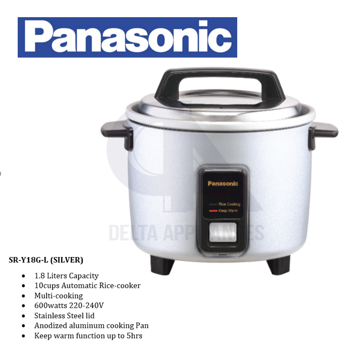 Panasonic SRY18GL (Silver) Rice Cooker 1.8L Lazada PH