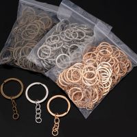 【cw】 100PCS gold/silver metal blank keychain keychain split ring key ring women 39;s men 39;s DIY key chain ring buckle accessories ！