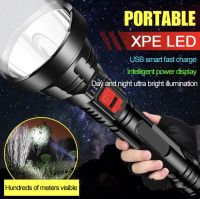 TMไฟฉายแรงสูง ไฟฉาย 2 most powerful flashlight ไฟฉายชาร์จได ไฟฉายเดินป่า ไฟฉายแรงสูง ไฟฉายพกพา 3 Modes usb Zoom led torch Flashlight Rechargeable 18650 battery Camping hunting lamp