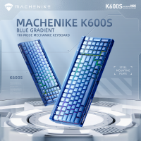 Machenike K600S คีย์บอร์ดเชิงกล 100 คีย์ ปุ่มกดไล่โทนสีน้ำเงิน Tri-Mode bluetooth/2.4G/wired wireless keyboard Hot-swappable RGB backlit gaming keyboard