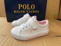 Ralphˉ Laurenˉ 2023 sneakers white pink PU leather buckle small white shoes for women