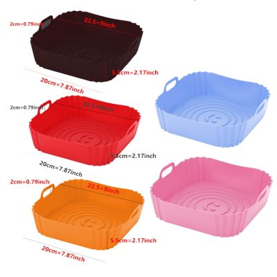 Air Fryer Silicone Tray Oven Baking Pizza Fried Reusable to airfryer Basket