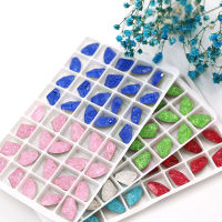 Nail decoration 9x14mm Ice flower shell shape crystal strass glass pointback Non hotfix rhinestones for nail art