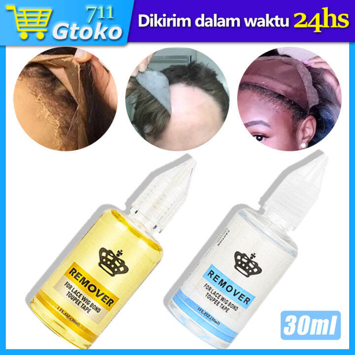 30 Ml Hair Glue Remover Penghilang Lem Perekat Wig Toupee / Alat Ektensi Rambut Wig Hair Remover