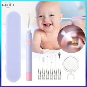 PASTSKY Baby Earpick Ear Cleaner Ear Wax Cleaner Picker Ear Cleaning Tool Infant  Ear Pick With Led Light With Soft Silicone Ear Spoon USB Rechargeable for  Kids Adult