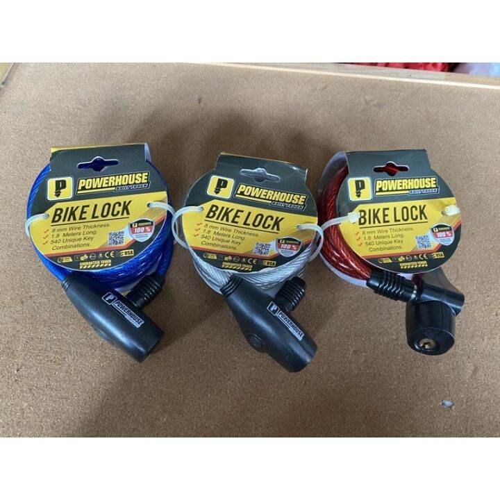 Powerhouse Bicycle Bike Cable Lock Lazada PH