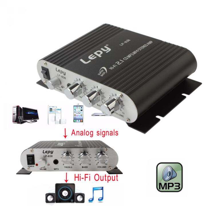 lepy-lp-838-car-amplifier-12v-mini-hi-fi-2-1-amplifier-booster-radio-cd-mp3-mp4-stereo-amp-bass-speaker-player-for-car-home