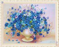 【CC】 NeedleworkDIY stitch Sets for Embroidery kit Blossoml vase flowers bands embroidery wall wedding gift