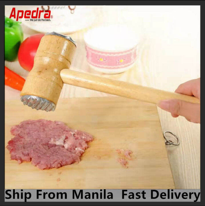 Wooden Meat Tenderizer Steak Mallet Hammer Kitchen Tool For Beef Veal