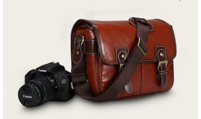 NEW Medium PU Leather Camera Bag Camera Case SLR DSLR Shoulder  For NIKON CANON SONY FUJI PENTAX LEICA 072303