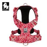 Truelove Dog Harness New Fashion Design Harness for Small Large Dog Cotton Floral Multi Sizes Adjustable Reflective TLH6283