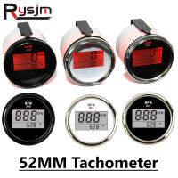 52มิลลิเมตรทะเล T achometer รถยนต์รถบรรทุกเรือเครื่องยนต์ tacho วัดกับ hourmeter ดิจิตอล tacom 0-9990รอบต่อนาทีเมตร T achometer 9-32โวลต์