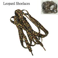 1 Pair Leopard Shoelaces Black and Brown Classic Laces Casual Sports Shoe Accessories Fashion Flat Shoes Supplies 120CM