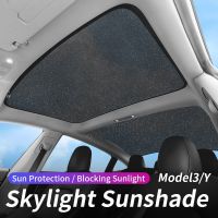 For Tesla Model 3 2019-2021 2022/Model Y Glass Roof Sunshade Front Rear Sunroof Skylight Blind Shading Net Sunroof Sunshade