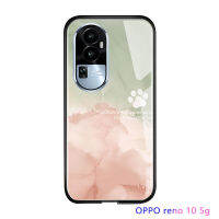 เคสใส่โทรศัพท์สำหรับ OPPO Reno10 5G OPPO Reno10 Pro 5G เคสฝาหลังกระจกเทมเปอร์ดีไซน์เหมือนฝันหลากสีกันกระแทก